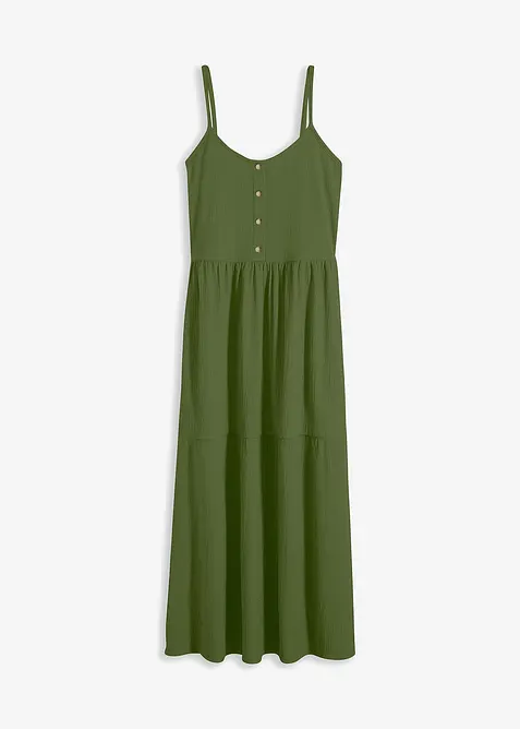 Žerzejov&eacute; &scaron;aty s vol&aacute;ny a ozdobnou knofl&iacute;kovou l&eacute;gou, bonprix