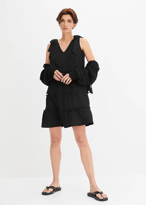 Ažurov&yacute; pleten&yacute; kab&aacute;tek z čist&eacute; bavlny, bonprix