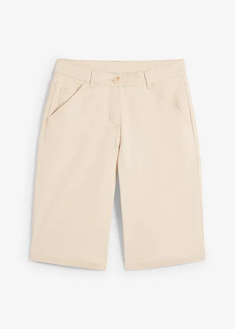 Bavlněné bermudy ke kolenům, s detaily ve stylu Utility, bonprix