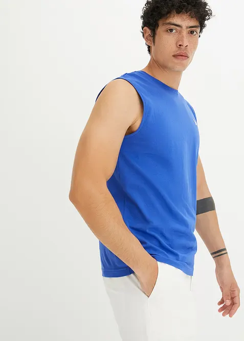 Triko bez rukávů, z čisté organické bavlny (2 ks v balení), bonprix