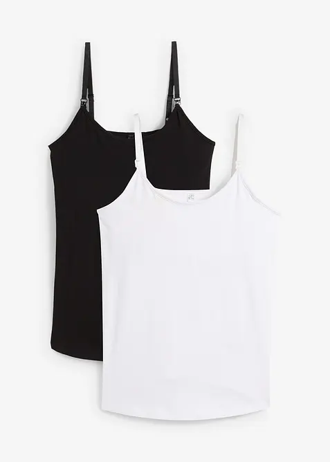 Těhotenský a kojicí top z organické bavlny (2 ks v balení), bonprix