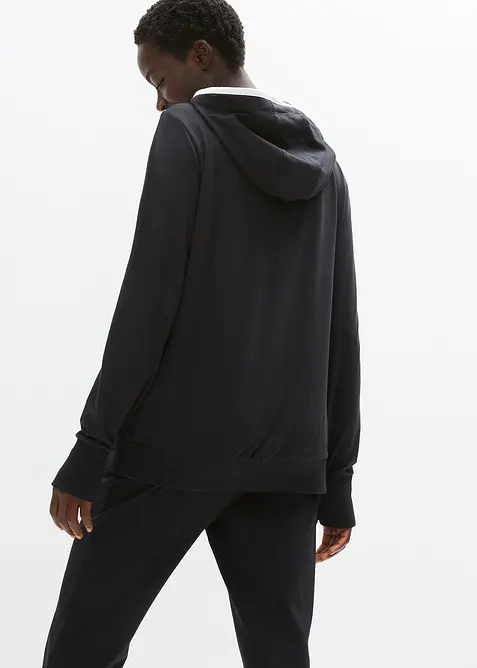 Strečová mikina na zapínání, s bavlnou, bonprix