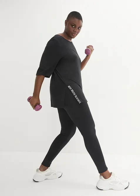 Dlouh&eacute; funkčn&iacute; triko s rozparkem, rychleschnouc&iacute;, bonprix