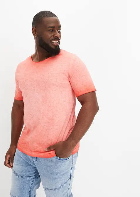 Tričko v sepran&eacute;m vzhledu, z čist&eacute; organick&eacute; bavlny, bonprix