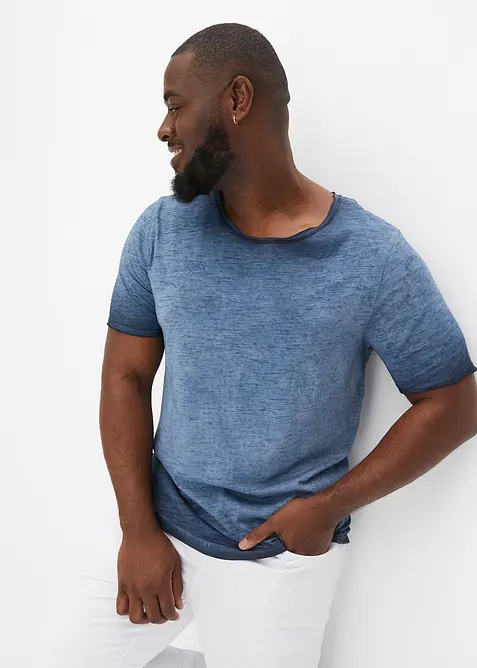 Tričko v sepran&eacute;m vzhledu, z čist&eacute; organick&eacute; bavlny, bonprix