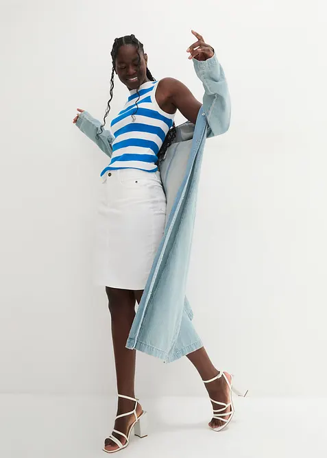 Strečov&aacute; dž&iacute;nov&aacute; sukně, bonprix