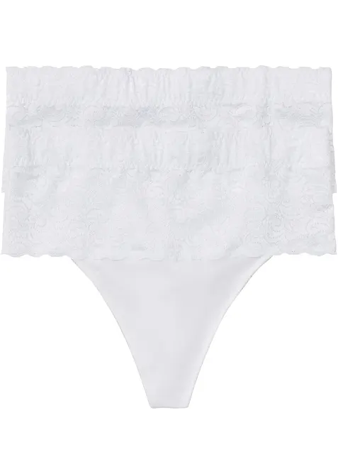 Stahovac&iacute; kalhotky tanga, středn&iacute; tvaruj&iacute;c&iacute; efekt (2 ks v balen&iacute;), bonprix