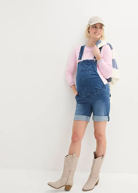 Těhotenské šortky a bermudy s laclem, 2 v 1, bonprix