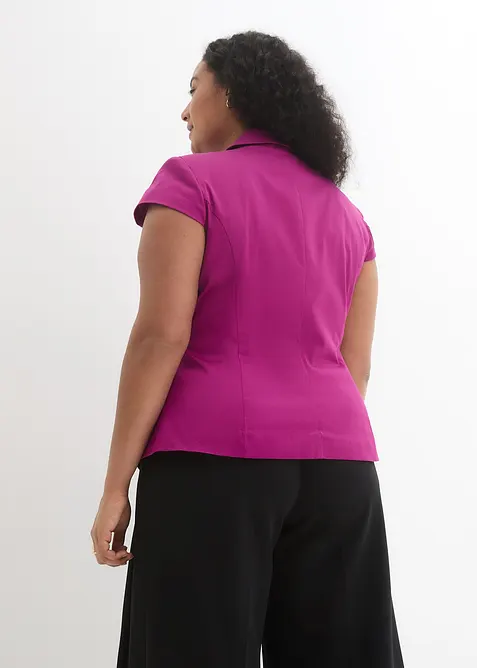 Blejzr s kr&aacute;tk&yacute;mi ruk&aacute;vy, z bavlněn&eacute;ho sat&eacute;nu, bonprix