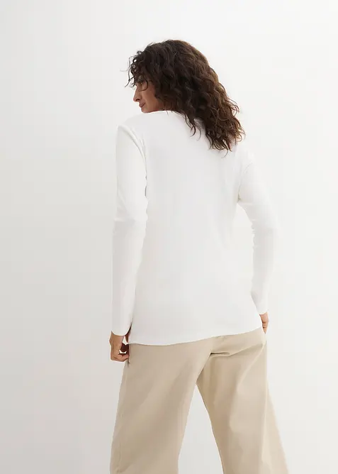 Tričko s dlouhým rukávem, z čisté organické bavlny, bonprix