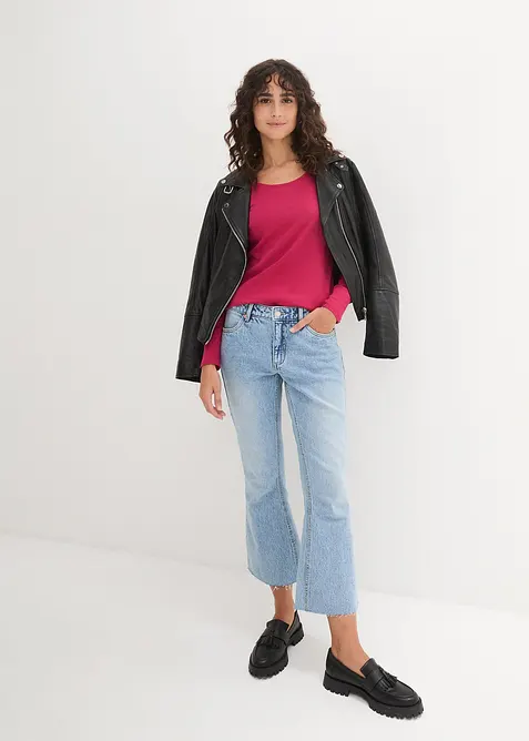 Tričko s dlouh&yacute;m ruk&aacute;vem, z čist&eacute; organick&eacute; bavlny, bonprix