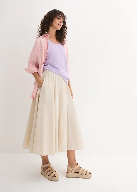 Dlouh&yacute; top z čist&eacute; bavlny (5 ks v balen&iacute;), bonprix