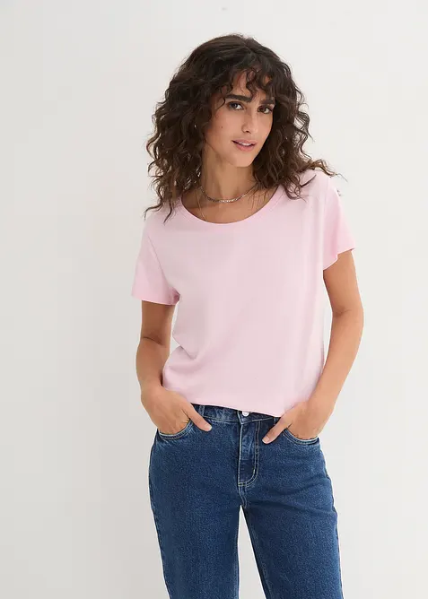 Tričko s kulat&yacute;m v&yacute;střihem (5 ks v balen&iacute;), bonprix