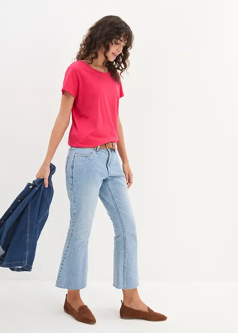 Tričko s kulat&yacute;m v&yacute;střihem (5 ks v balen&iacute;), bonprix