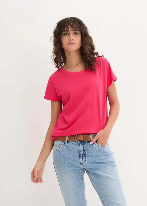 Tričko s kulat&yacute;m v&yacute;střihem (5 ks v balen&iacute;), bonprix