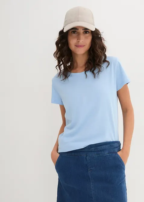 Tričko s kulatým výstřihem (5 ks v balení), bonprix