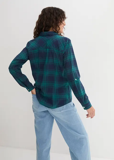 Kostkovan&aacute; ko&scaron;ilov&aacute; halenka z čist&eacute; bavlny, bonprix