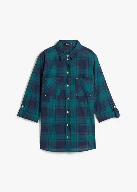 Kostkovan&aacute; ko&scaron;ilov&aacute; halenka z čist&eacute; bavlny, bonprix