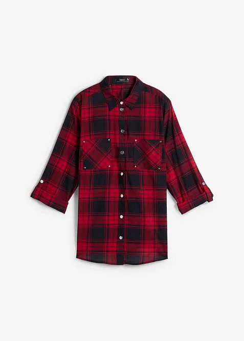 Kostkovaná košilová halenka z čisté bavlny, bonprix