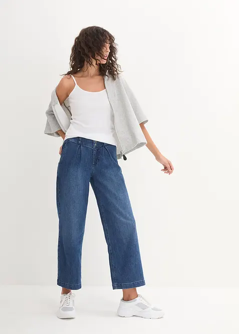 Top s úzkými ramínky, z čisté bavlny (3 ks v balení), bonprix