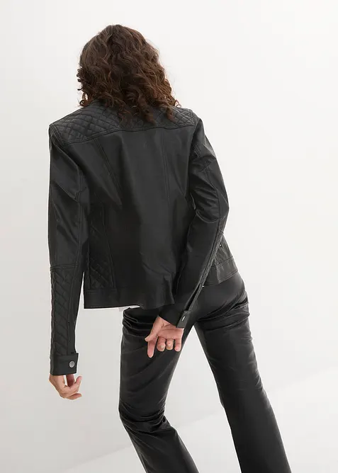 Motorkářská bunda z umělé kůže, bonprix