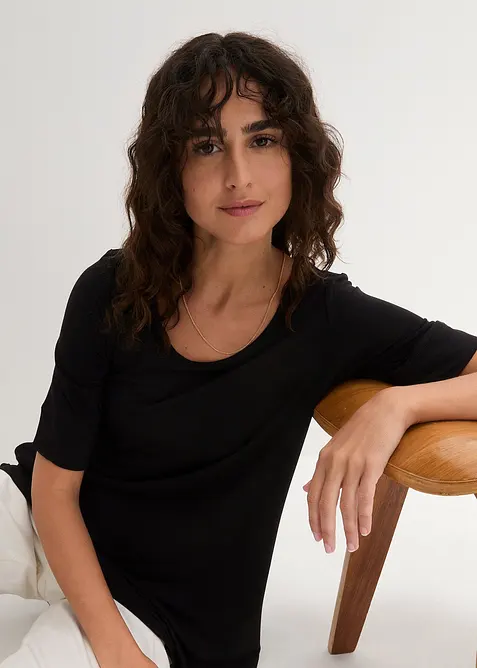 Dlouhé triko z měkké viskózy, bonprix