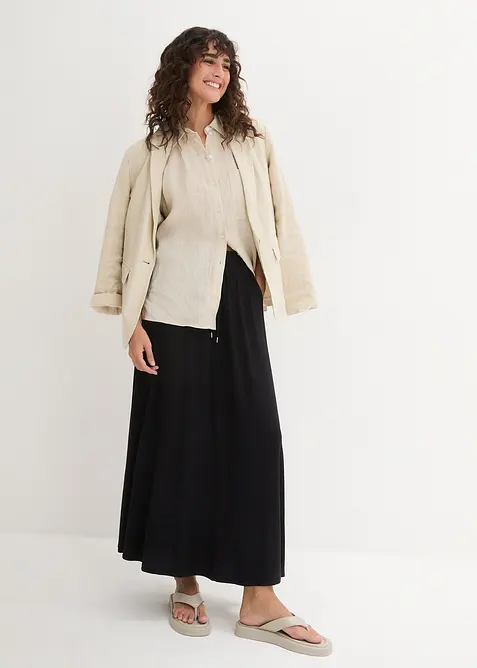 Žerzejov&aacute; sukně ze směsi s visk&oacute;zou, bonprix