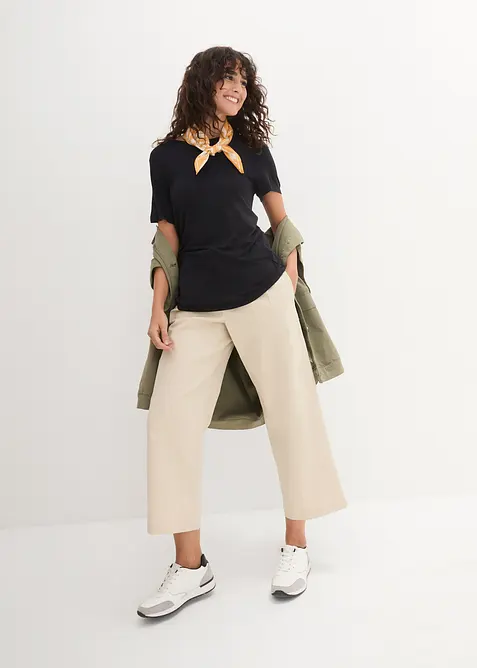 Dlouhé tričko z měkké viskózy, bonprix