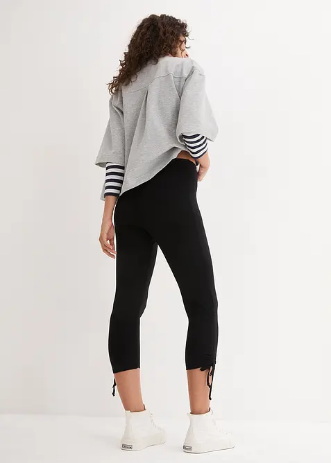 Capri legíny s nařasením (2 ks v balení), bonprix