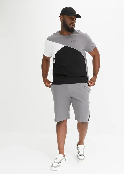 Tričko a tepl&aacute;kov&eacute; bermudy (2d&iacute;ln&aacute; souprava), bonprix