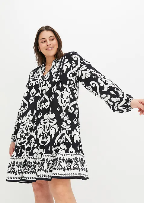 Tunikové šaty ze splývavé viskózy, bonprix