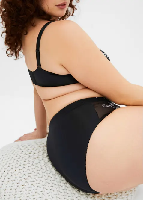 Tvarující kalhotky s výšivkou (2 ks v balení), bonprix