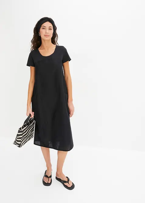 Šaty z lehké směsi se lnem, bonprix