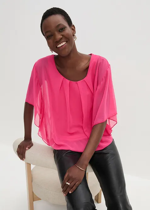 Šifonová halenka se spodním topem, bonprix