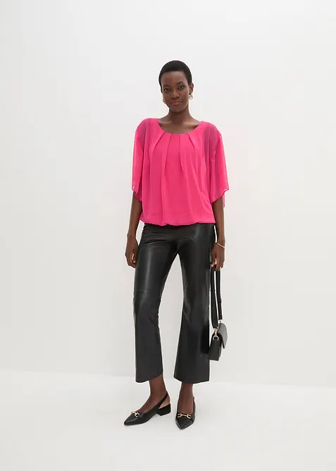 Šifonová halenka se spodním topem, bonprix