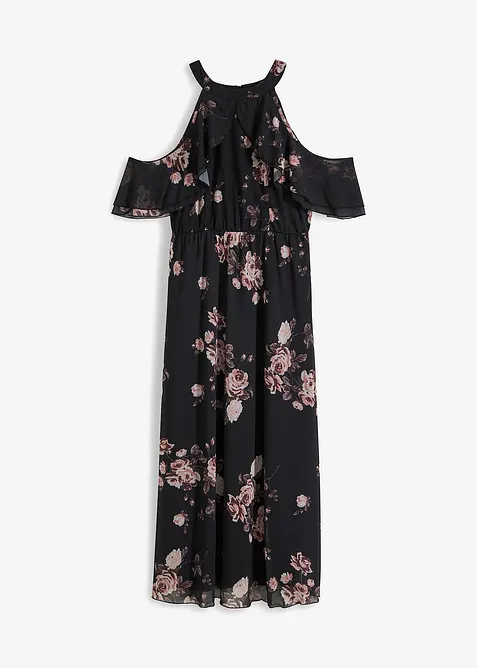 Potištěné maxi šaty ze síťoviny, bonprix