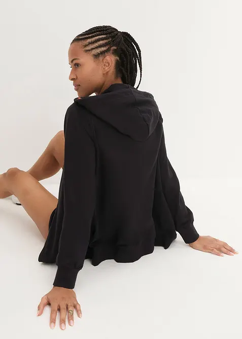 Mikina na zapínání s kapucí, dlouhý rukáv, bonprix