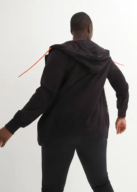 Mikina na zapínání s kapucí, dlouhý rukáv, bonprix