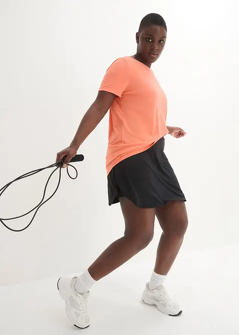 Dlouh&eacute; sportovn&iacute; triko s v&yacute;střihem na z&aacute;dech, bonprix