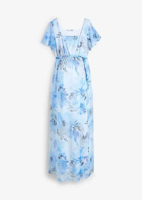 Maxi těhotenské šaty z něžné síťoviny, bonprix