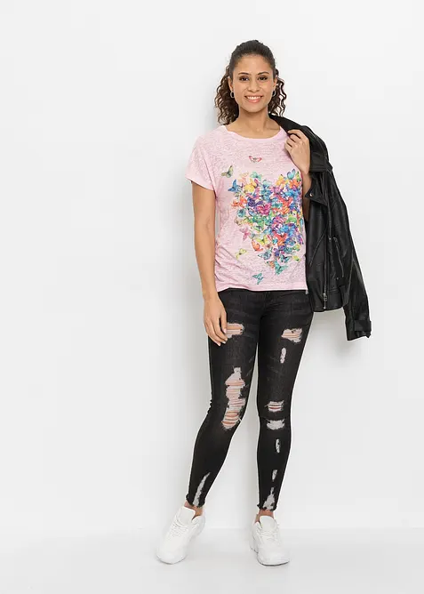 Triko s natištěnými motýly, bonprix