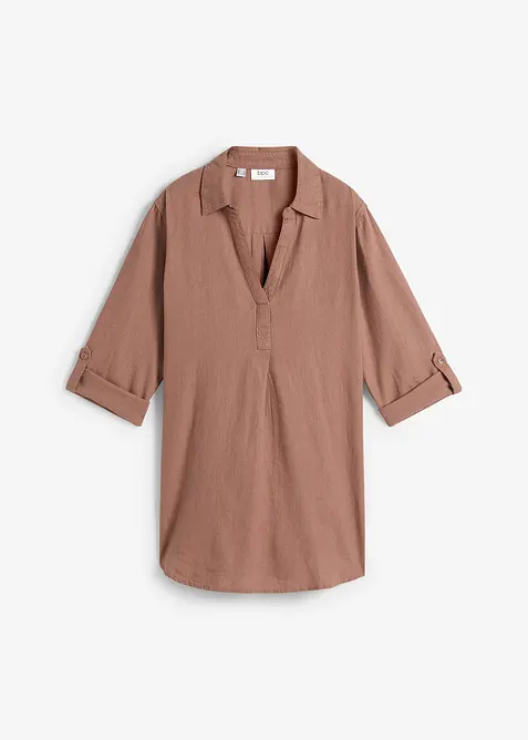 Lněn&aacute; halenka, 3/4 ruk&aacute;v, bonprix