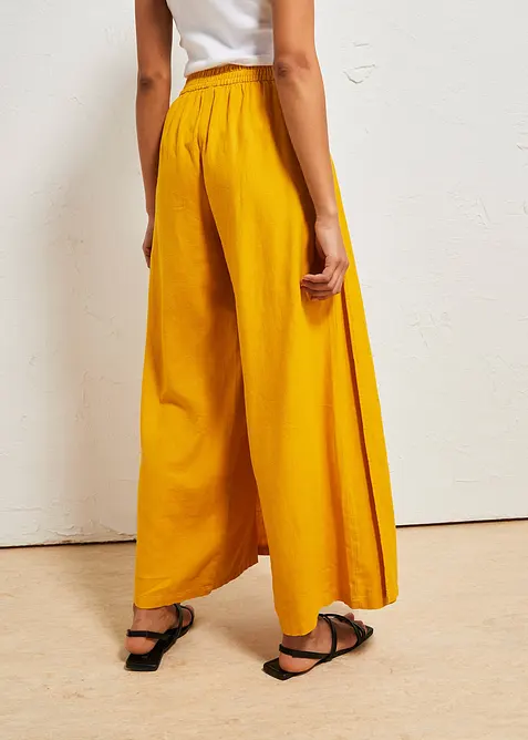 Kalhoty Palazzo ze vzdušné lněné směsi, bonprix