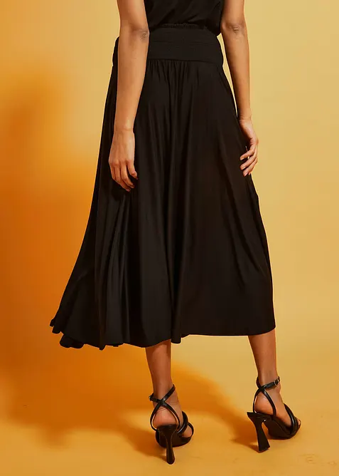 Žerzejov&aacute; sukně ze spl&yacute;vav&eacute; visk&oacute;zy, bonprix