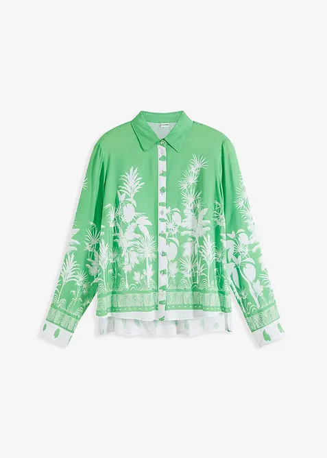 Halenka s delším zadním dílem, ze splývavé viskózy, bonprix