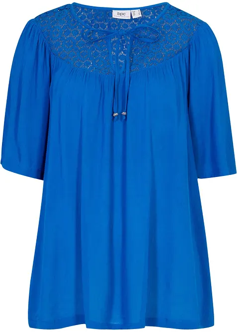 Dlouhá tunika se zmačkanou úpravou, polodlouhé rukávy, bonprix