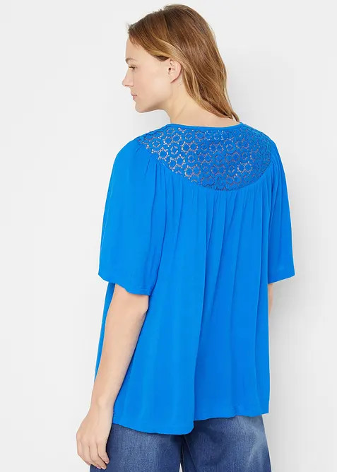 Dlouhá tunika se zmačkanou úpravou, polodlouhé rukávy, bonprix