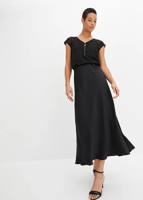 Tričko s krajkovou vsadkou, bonprix