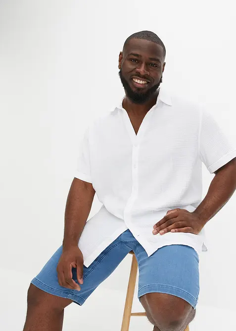 Košile z mušelínu, krátký rukáv, bonprix