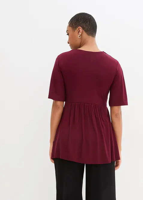 Tričko s áčkovým střihem, krátký rukáv, bonprix